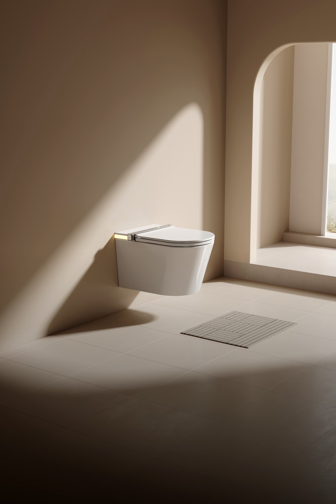 Keliss Sanova S005F smart toilet with ambient blue LED lighting